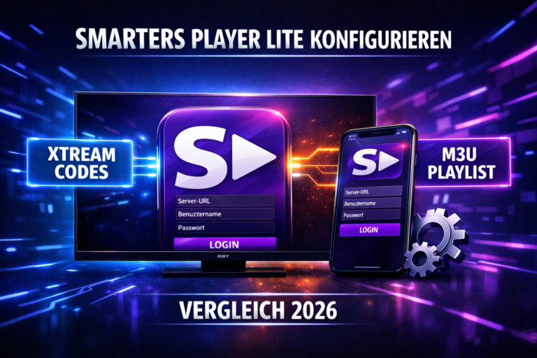 Smarters Player Lite konfigurieren: Xtream Codes & M3U